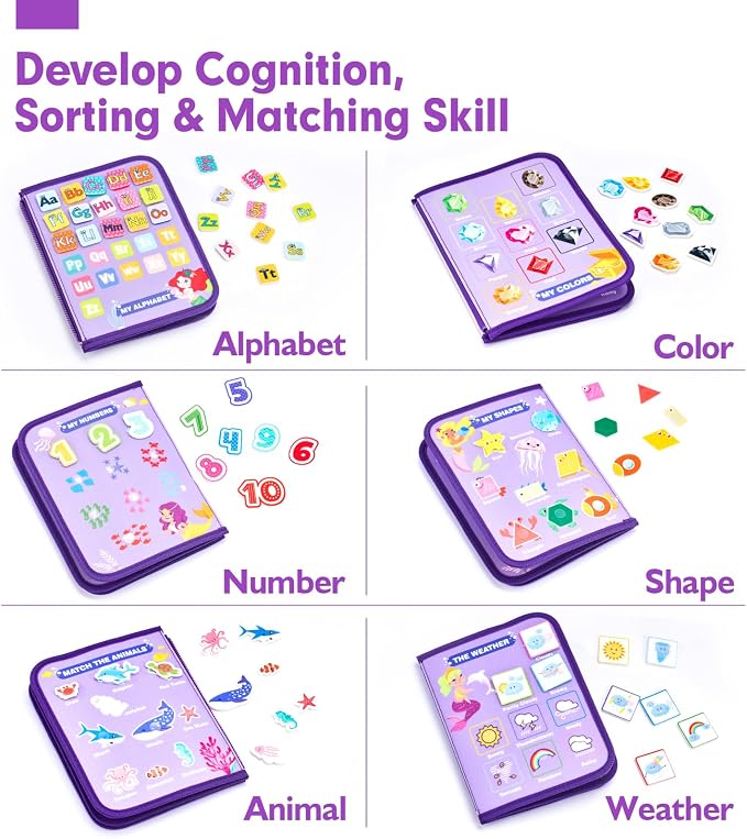 hahaland Busy Board Montessori Toys 3 Year Old Girl Gifts 3rd Bithday Idea - Image 4