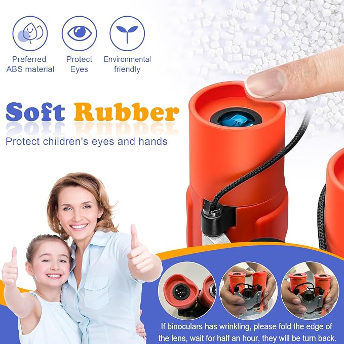 Real Binoculars for Kids Gifts for 3-12 Years Boys Girls 8x21 High-Resolution Optics Compact Toy Binocular for Bird Watching,Travel, Camping - Image 4