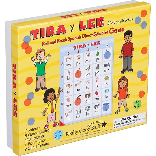 Really Good Stuff Roll & Read: Spanish Direct Syllables - 1 Game by ReallyGoodStuff
