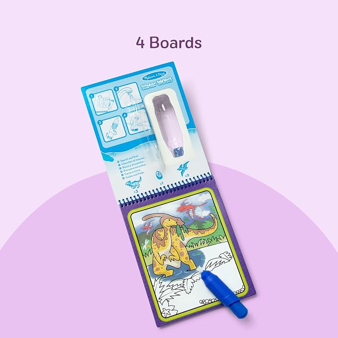 Melissa & Doug On The Go Water Wow! Mess Free Coloring Book, Reusable Water-Reveal Activity Pad, Dinosaurs, Travel Toys, Party Favors, for Toddlers & Kids Ages 3+ - Image 6