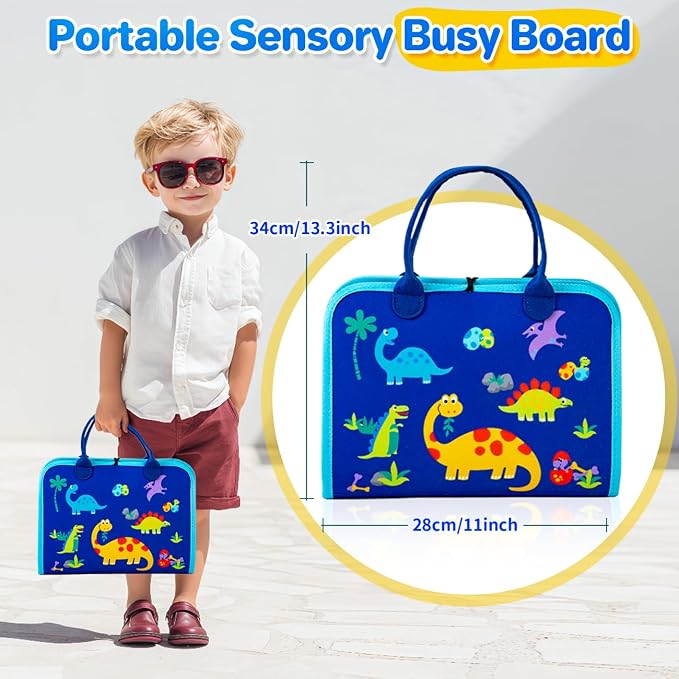 Montessori Busy Board,Busy Book Travel Toy Gifts for Toddler Boy Girl 1-3 - Image 4
