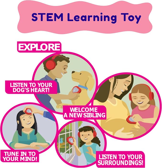 Heartbeats Electronic Stethoscope Toy with LED Display & 10X Sound Amplification, Real Working Stethoscope - STEM Medical Learning Toy Boys & Girls Age 4+, Kids Nurse Doctor Kit - Educational Toy Gift - Image 9