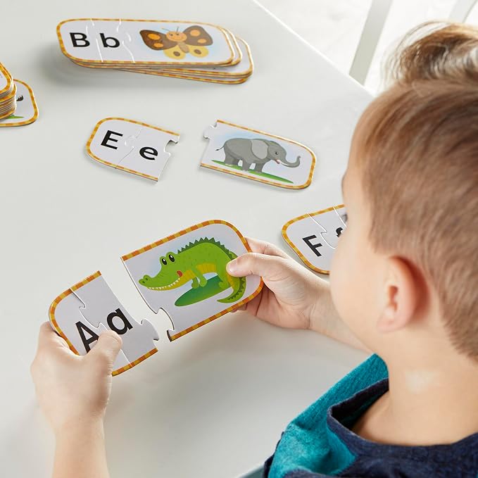 Learning Resources Alphabet Puzzle Cards, Kindergarten Readniness, Self Correcting Puzzles, Ages 4+ - Image 2