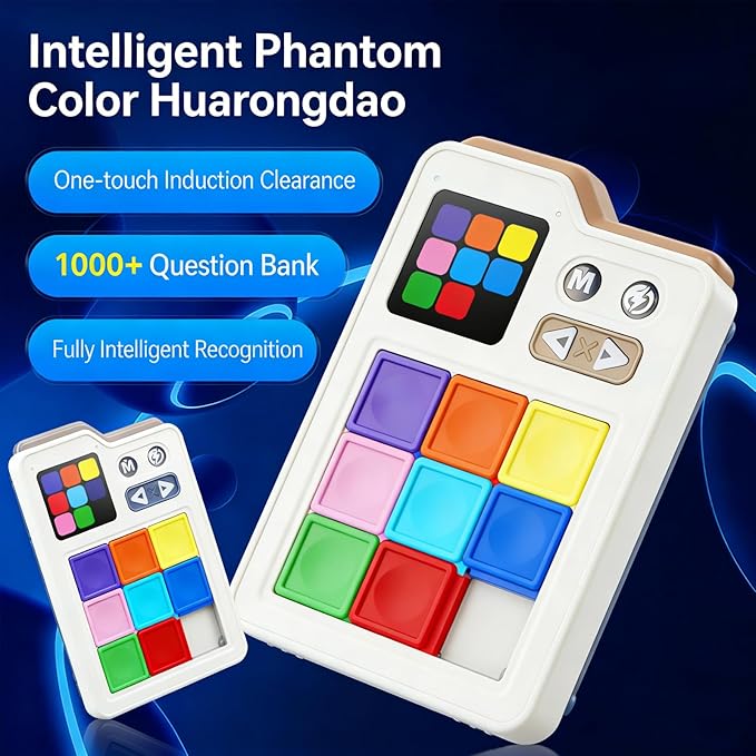 Electronic Brain Teaser Toy, Portable Handheld Educational STEM Toy, Super Sliding Puzzle Game. The Original Version Includes Over 1000 Challenges and 3 Modes. It is an Interesting Logic Puzzle Game.