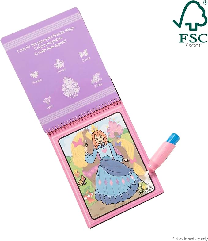 Melissa & Doug On The Go Water Wow! Mess Free Coloring Book, Reusable Water-Reveal Activity Pad, Fairy Tale, Travel Toys, Party Favors, for Toddlers & Kids Ages 3+ - FSC Certified - Image 3