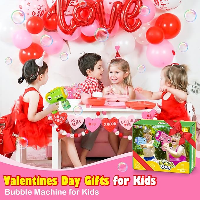 Boys Toys for 3-8 Year Old: 2 Pack Bubble Gun Machine Rechargeable, Kids Toys Birthday Gifts for 3 4 5 6 7 8 Years Old Boy Girls Toddlers Ages 3-5 Valentines Easter Outdoor