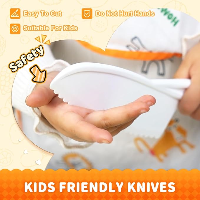 17PCS Montessori Toys Real Cooking Set for Kids Ages 3-6 - Kitchen Toys for Toddlers with Safe Knives, Cutting Board & Utensils - Learning Educational Pretend Play - Image 4