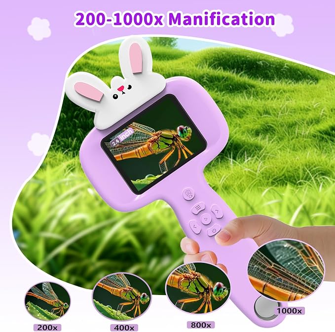 BLACKROOT Microscope for Kids, 2.4" Handheld Digital Pocket Microscope - Image 4