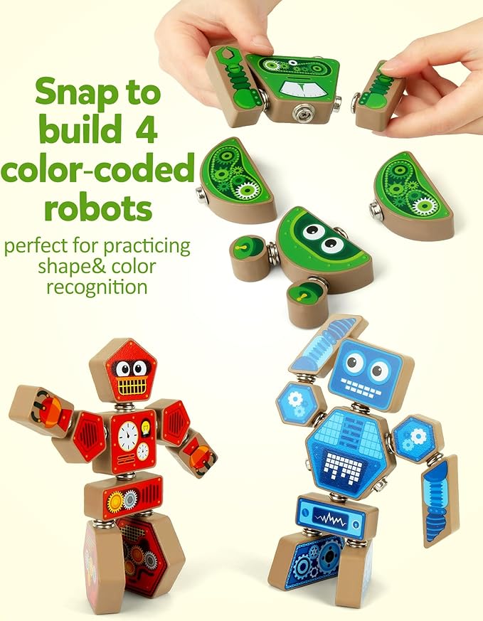 Coogam Snap Together Robot Builders for Toddlers - Image 2
