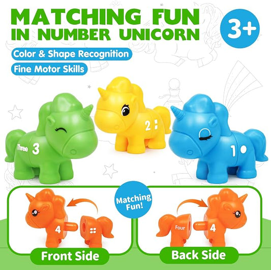 Numbers Matching Game Fine Motor Toy, Toddler Number Learning Toys,1 2 3 Educational Learning Sensory Sorting Toys Preschool Math Games Activities Sets for Toddlers Kids - Image 2