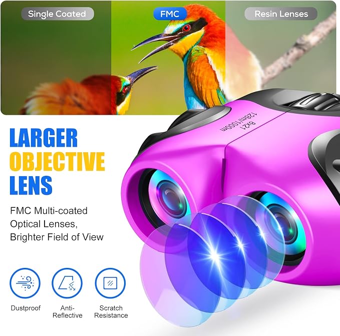 LET'S GO! Binocular for Kids, Compact High Resolution Shockproof Binoculars - Image 6