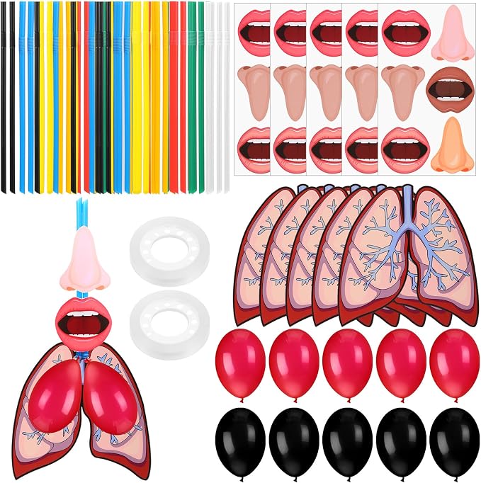 Libima 24 Sets Lung Model Respiratory System Human Body Model Puzzle Toys by Libima