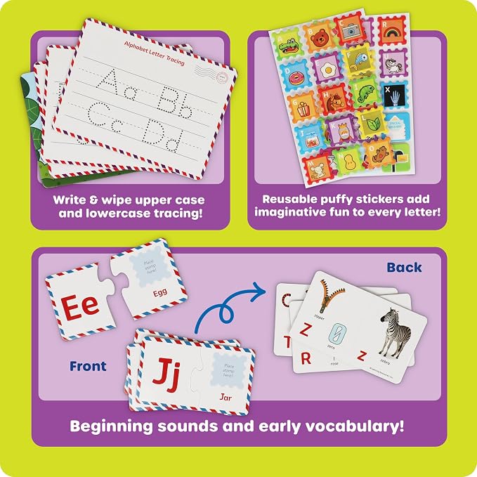 Learning Resources Alphabet Learning Mailbox - Montessori Toddler Toys, ABC Letter Tracing, Writing Practice, Manipulatives for Preschoolers, Gifts for Boys and Girls, Pretend Play, Fine Motor - Image 2