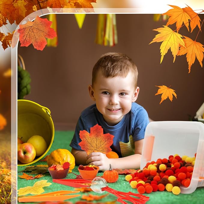 353 PCS Thanksgiving Fall Sensory Bin Fillers Fine Motor Preschool Toys - Image 4