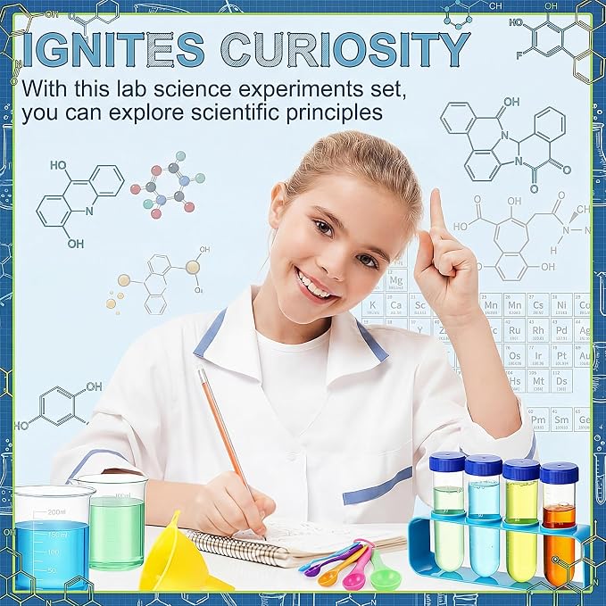 Copkim 39 Pcs Science Kits for Kids Educational Lab Science Experiments Early Learning Set Include Beakers and Test Tubes Droppers for Boys and Girls Birthday Party Gift - Image 4