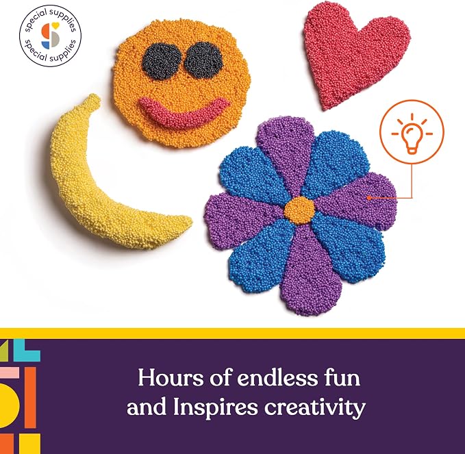 Special Supplies Fun Foam Modeling Foam Beads Play Kit, Children’s Educational Clay for Arts Crafts Kindergarten, Preschool Kids Toys Develop Creativity, Motor Skills (10) - Image 2