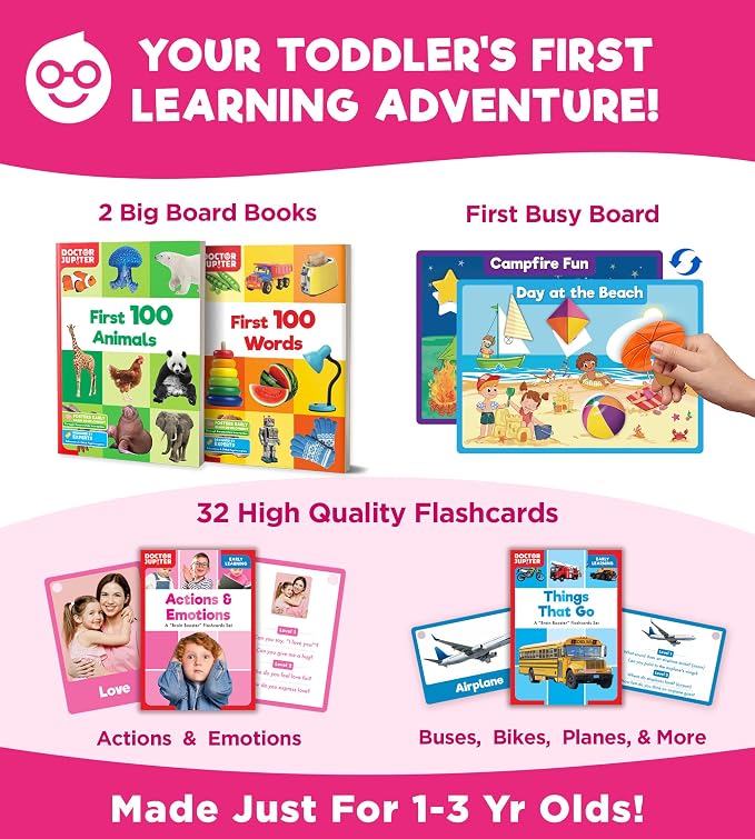 Doctor Jupiter Girls' First Box of Learning Toy Set for Kids Ages 1-3 Year Old - Image 2