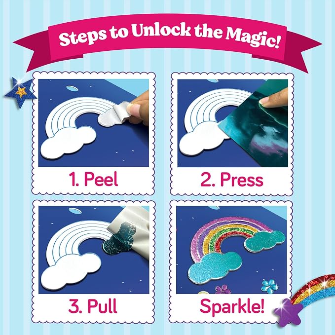 Funcils Foil Art Craft Kit - Unicorn & Princess Sticker Activity for Kids - Image 3