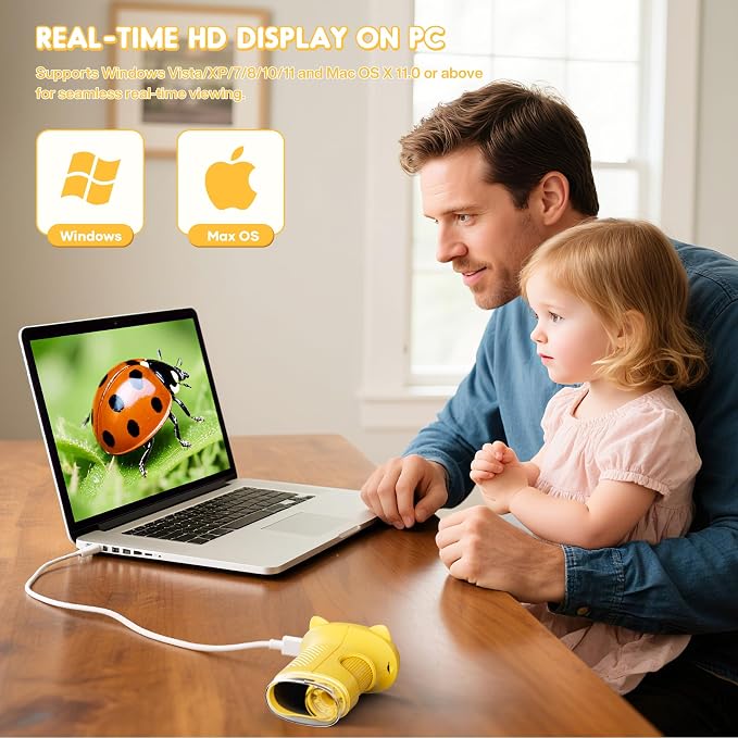Handheld Digital Microscope for Kids,1000X Pocket Wonderquest Microscope - Image 6