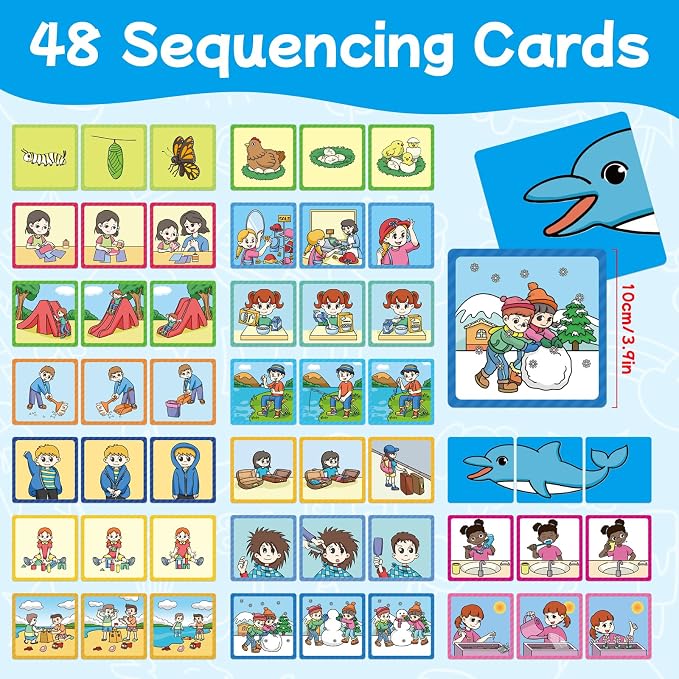 Sequencing Cards,Sequence Board Game for Kids,Story Storytelling,Speech Therapy Toys Materials for Autism,Social Skills,Sentence Building,Educational Classroom Preschool Learning Activities - Image 2