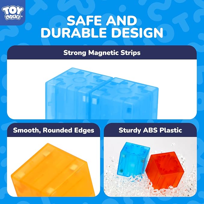 TOY Life Translucent Magnetic Blocks, 36-Piece STEM Set, Ages 3-8 - Image 6