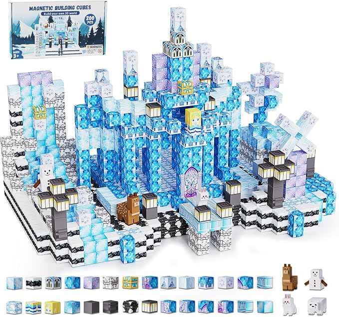 200PCS Magnetic Blocks, Magnetic Building Blocks, 0.78in Magnetic Building by Fitrobust