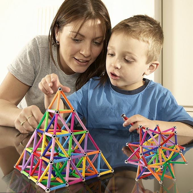 160 Pcs Magnet Building Sticks Kids Toys, Lengthen Magnetic Construction Building Blocks Set 3D Brain Training Learning Educational DIY STEM Toys - Image 7