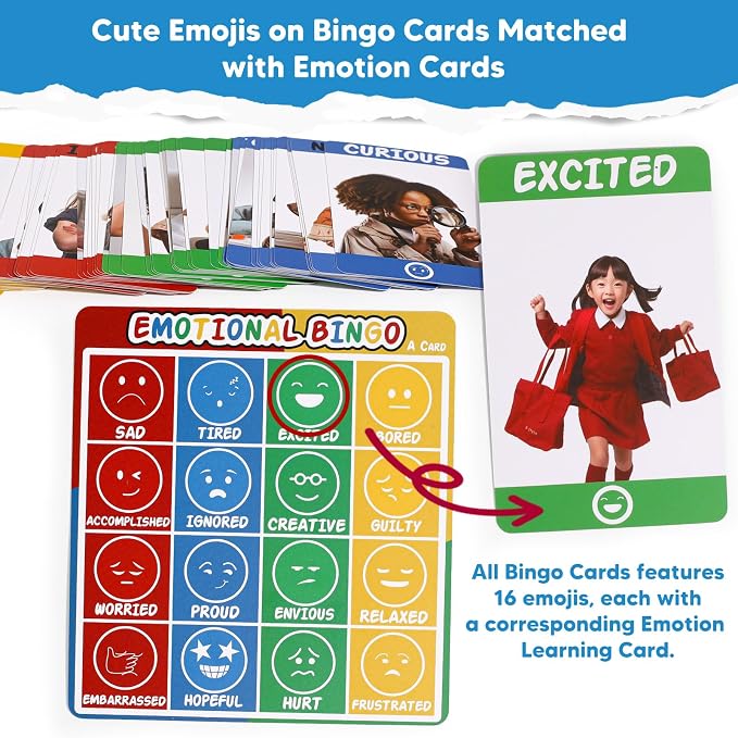 Garybank Emotional Bingo Game for Kids Social Skill Learning, Age 5+ - Image 4