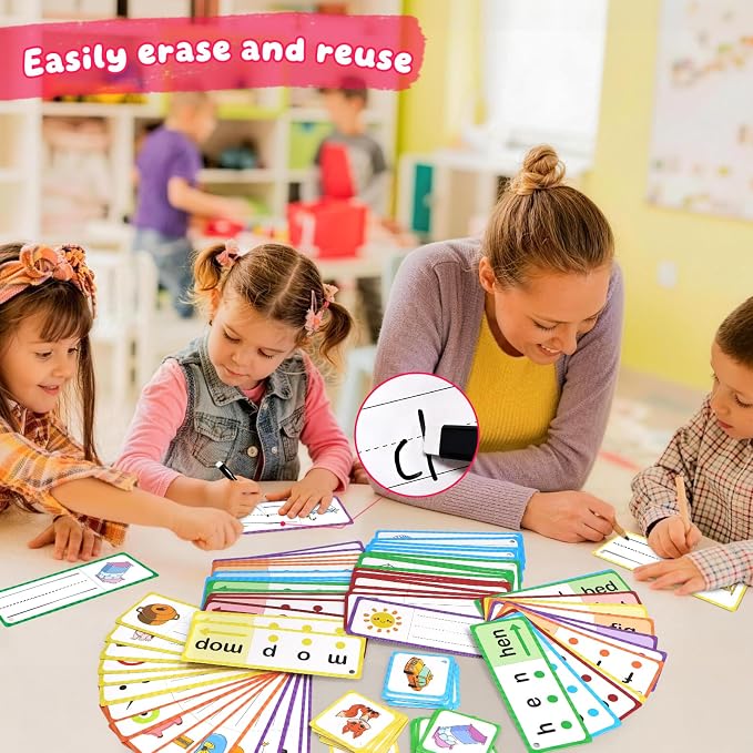 Phonics Flash Cards for Kids, CVC Word Games to Learn to Speak and Spell - Image 7