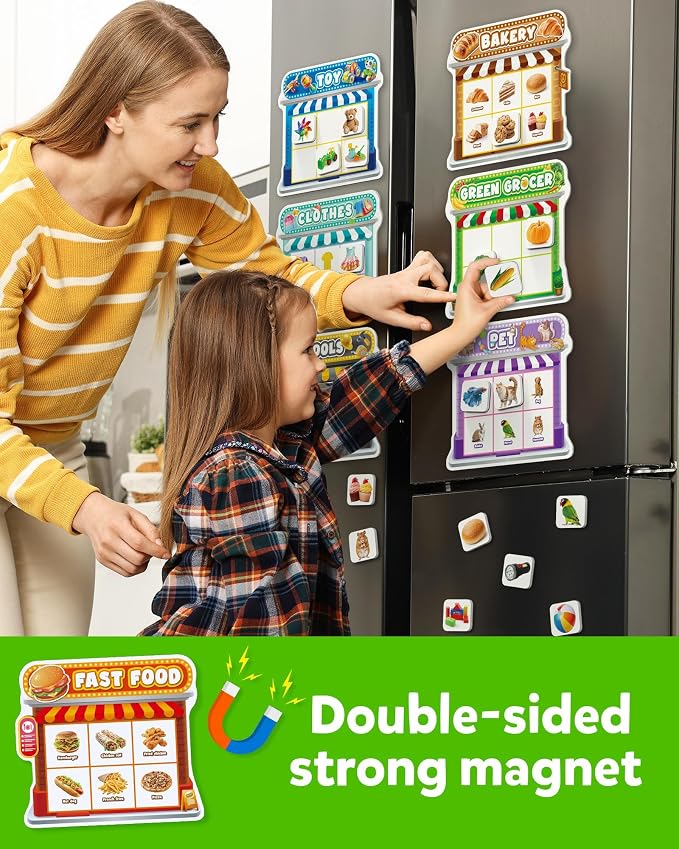 Coogam Magnetic Sorting Toys, Montessori Fridge Magnets Matching Game - Image 2