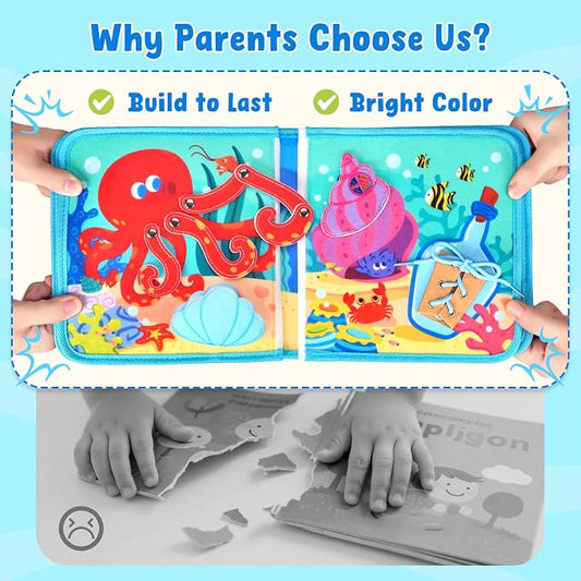 JoyCat Ocean Busy Book for Toddlers 3 Year Old, Montessori Travel Book - Image 2