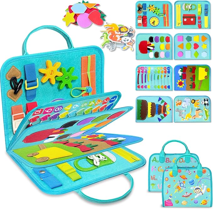 Exorany Busy Board Montessori Toys for Toddler Boy Girl Gifts Busy Book by Exorany
