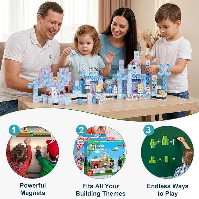 200PCS Magnetic Blocks, Magnetic Building Blocks, 0.78in Magnetic Building - Image 6