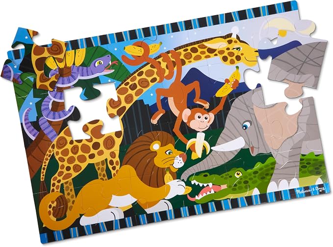 Melissa & Doug Safari Social Jumbo Floor Puzzle (24 Pieces, 2 x 3 Feet), Jigsaw Puzzle for Preschoolers and Kids Ages 3+ - FSC Certified - Image 5