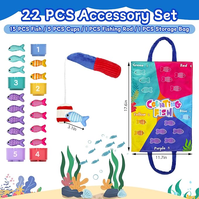 Montessori Toys for 1 2 Year Old Boy Birthday Gifts, Toddler Fishing Game - Image 7