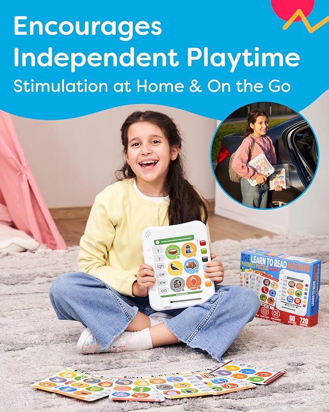 Phonics Machine Learning Pad - Electronic Reading Game for Kids Age 5-11 - Learn to Read with 720 Phonic and Letter Sound Questions - Image 5