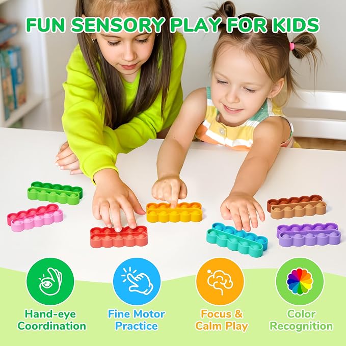 JoyCat 24 Ten Frame Math Manipulatives, Sensory Toys for Kids, Ages 3-5 - Image 9