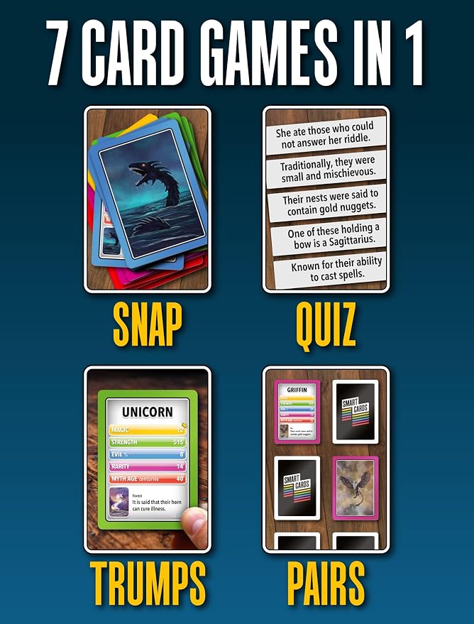 SMART CARDS Mythology, 7 Games in 1, Gift and Stocking Stuffer - Image 5