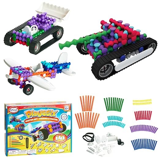 POPULAR PLAYTHINGS Playstix, Master Set 141 Piece, Building Sticks Kit by PopularPlaythings