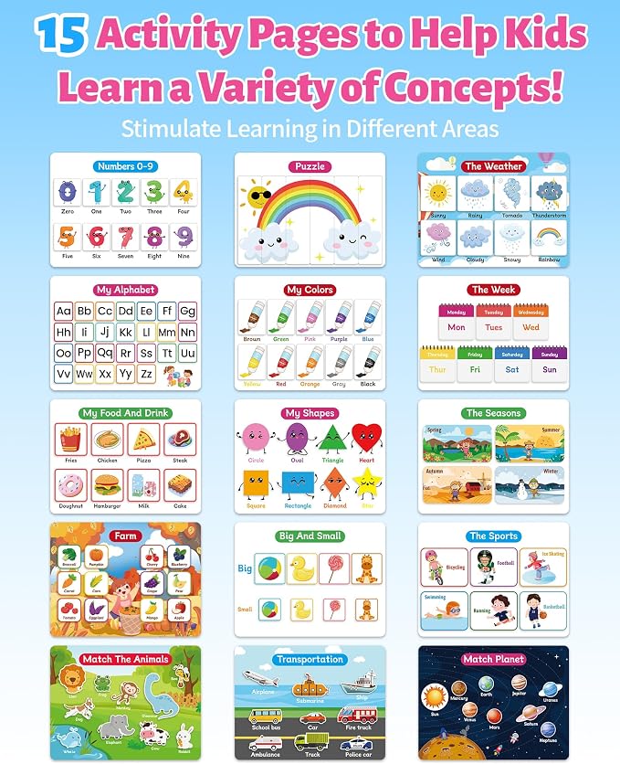 Benresive Busy Book for Toddlers 3-5, Preschool Learning Activities Book - Image 4