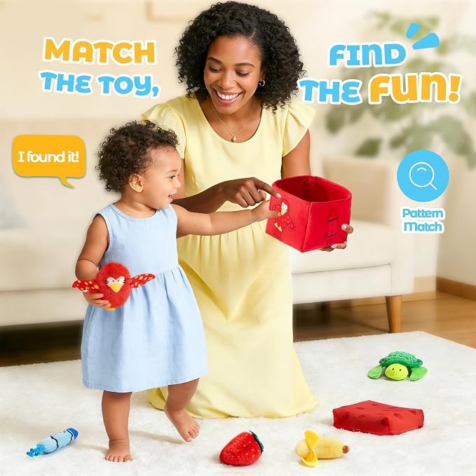JoyCat Montessori Baby Toys 6-12 Months, 12PCS Sensory Sorting Boxes - Image 8
