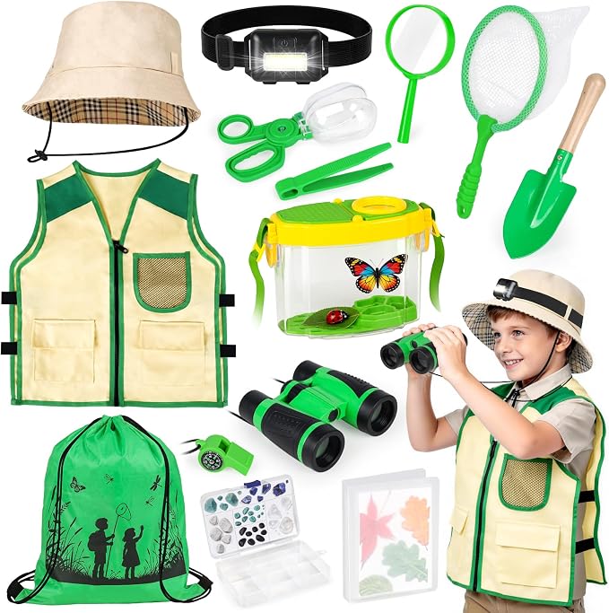 Meaicezli Kids Explorer Kit with Bug Catcher for Camping for Kids Age 4-12 by Meaicezli