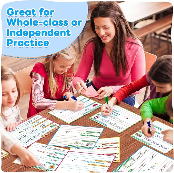 20PACK CVC Word Games Sight Words Flash Cards Sentence Building - Image 3