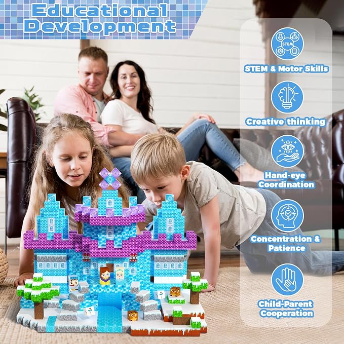 ToyUnited 150PCS Magnetic Blocks - Magnet Building Blocks, Magnet Cubes Tiles Princess Castle Toy, STEM Montessori Sensory Stacking Toys Birthday Gift for Kids Ages 3 4 5 6 7 8 9 10+ Years Old - Image 6