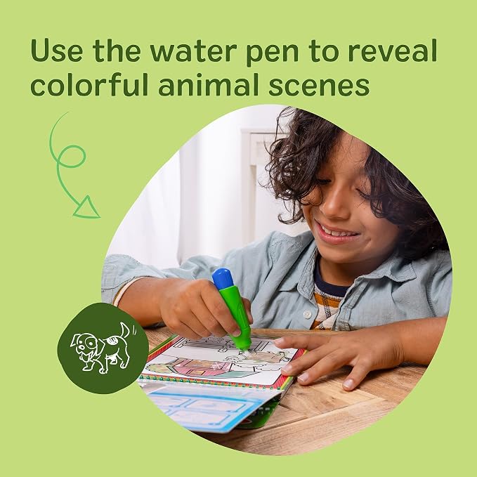 Melissa & Doug On the Go Water Wow! Mess Free Coloring Book, Reusable Water-Reveal Activity Pad, Animals, Travel Toys, Party Favors, For Toddlers & Kids Ages 3+ - FSC Certified - Image 3
