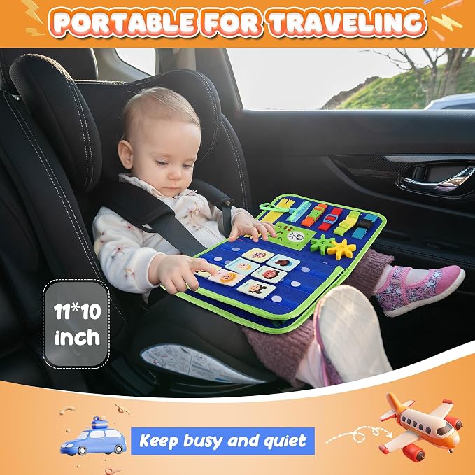 Toddler Busy Board - Busy Book Montessori Toys Ages 3+, Fine Motor Skills - Image 5