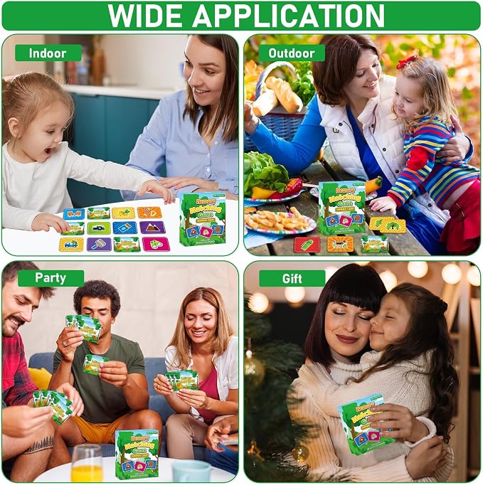 gisgfim 100 PCS Memory Matching Game for Kids Summer Camp Concentration Memory Card for Preschool Educational Ages 3-8 A Fun & Fast Camp Theme Matching Games - Image 6