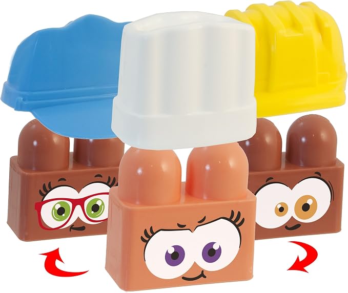 Miniland Job Blocks Board Game for Toddlers Age 2 - Preschoolers Age 4, Teaches Careers, Diversity, Fun Language Development, Pretend Play - Image 12