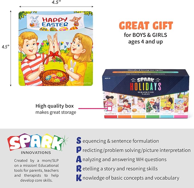 SPARK INNOVATIONS Holiday Tell A Story Cards, Sequencing Game, Speech Therapy Materials, Autism Game, ABA Therapy Materials, Social Skills Games, ESL, ELL - Image 7