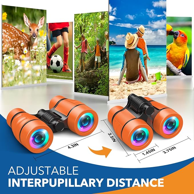3-8 Year Old Boy Girl Toys: LET'S GO! Shockproof Binoculars for Kids Bird Watching 3 4 5 6 7 Year Old Boys Girls Outdoor Travel Toy for Kid Ages 4-7 Toddler Toy Binoculars Christmas Stocking Stuffers - Image 6